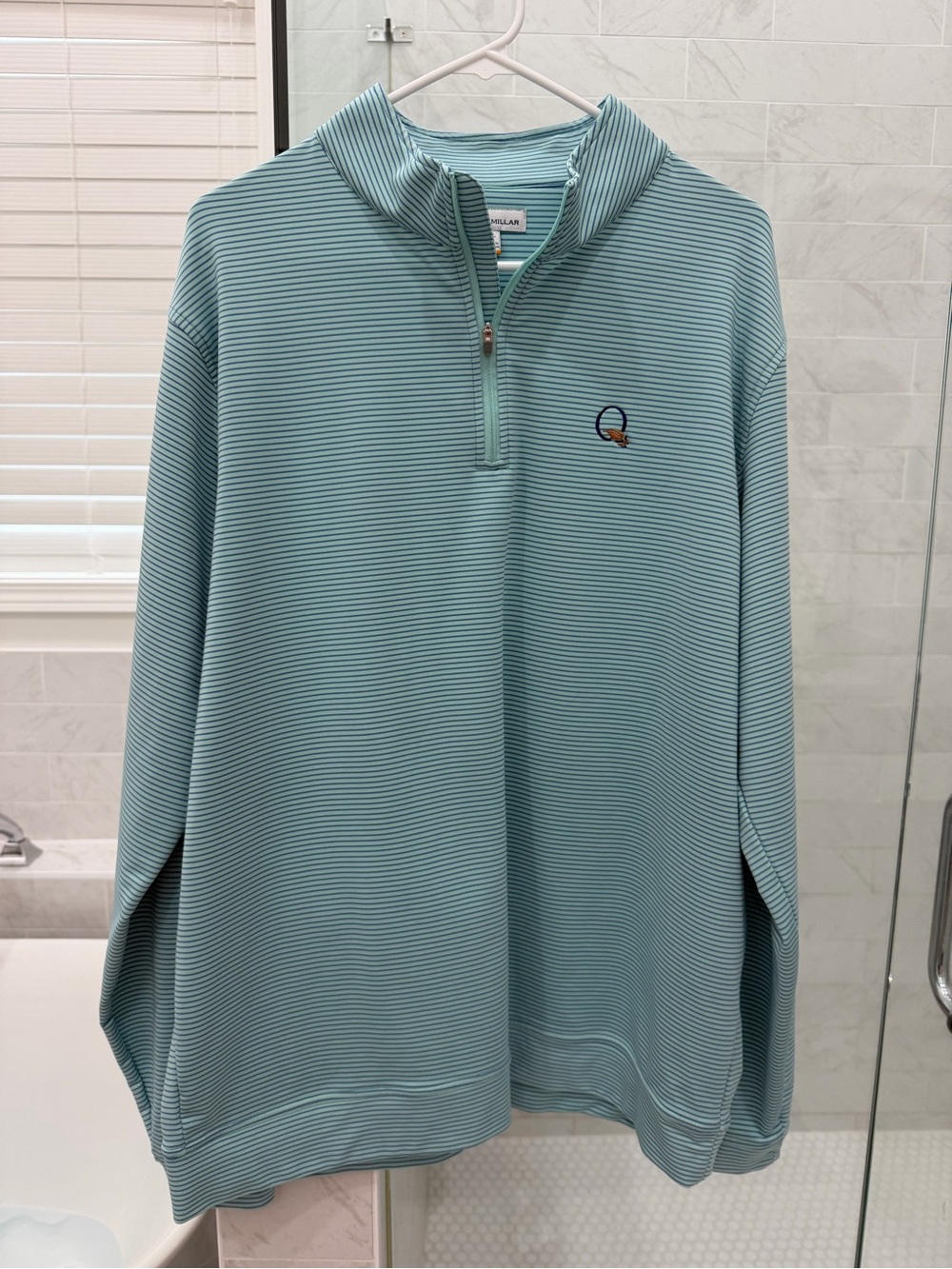 Quail Hollow Peter Millar 1/4 zip - Seafoam Blue